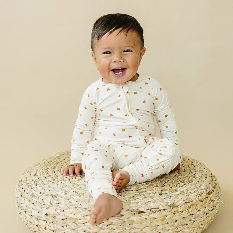 Little Joy Co. Little Pumpkin Bamboo Zippy Romper For Babies Soft Stretch - Everetts Place Boutique - 