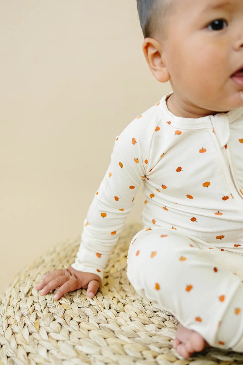 Little Joy Co. Little Pumpkin Bamboo Zippy Romper For Babies Soft Stretch - Everetts Place Boutique - 