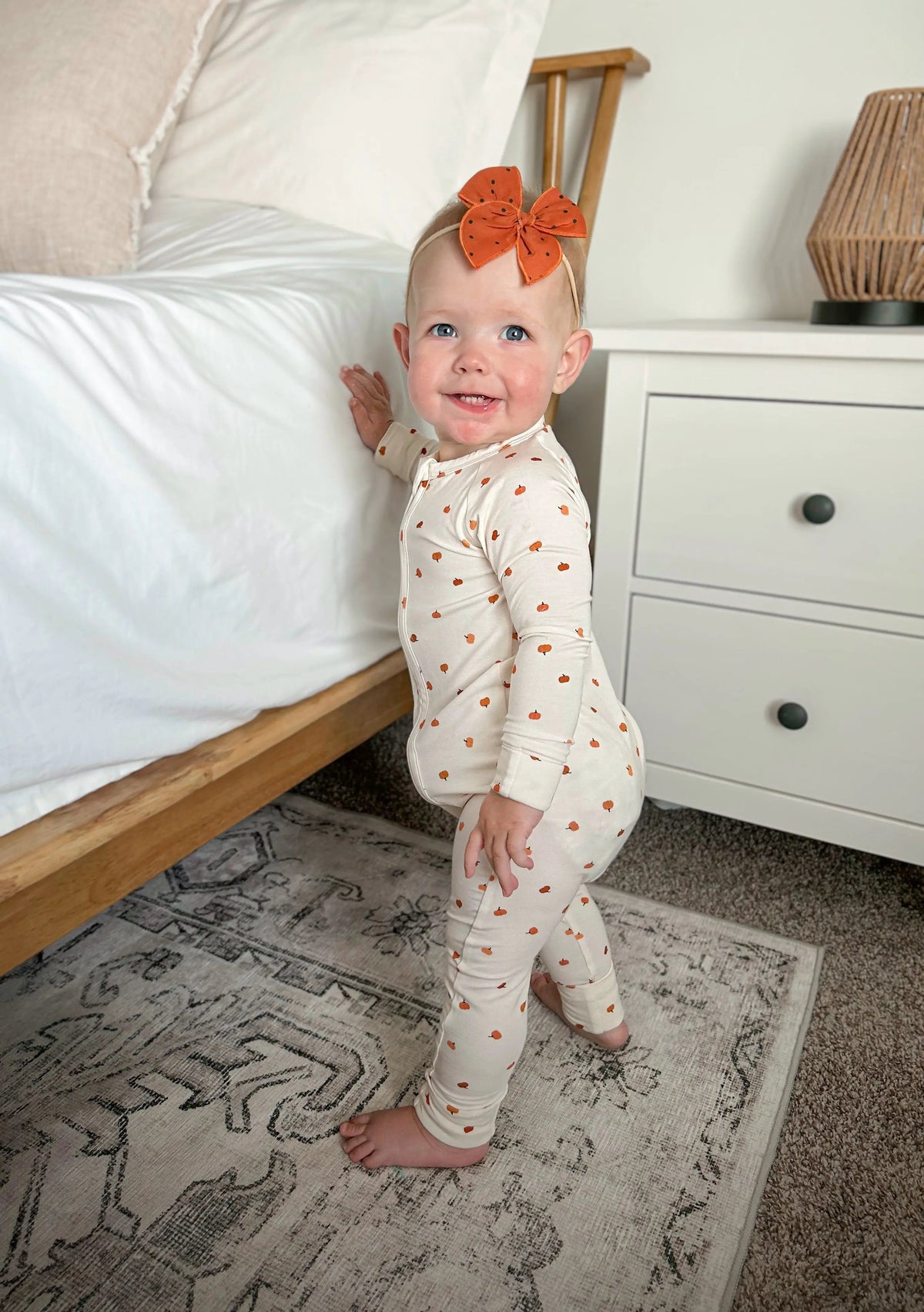 Little Joy Co. Little Pumpkin Bamboo Zippy Romper - 