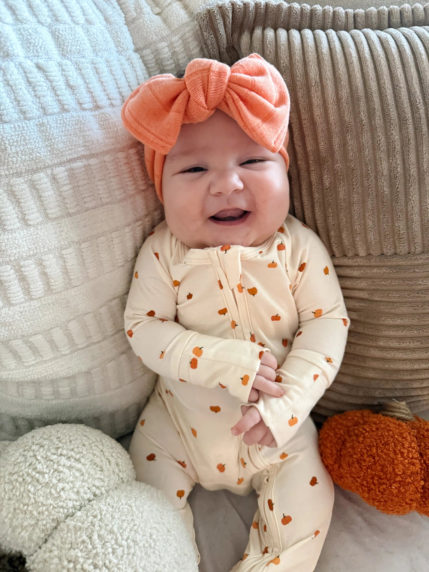 Little Joy Co. Little Pumpkin Bamboo Zippy Romper - 