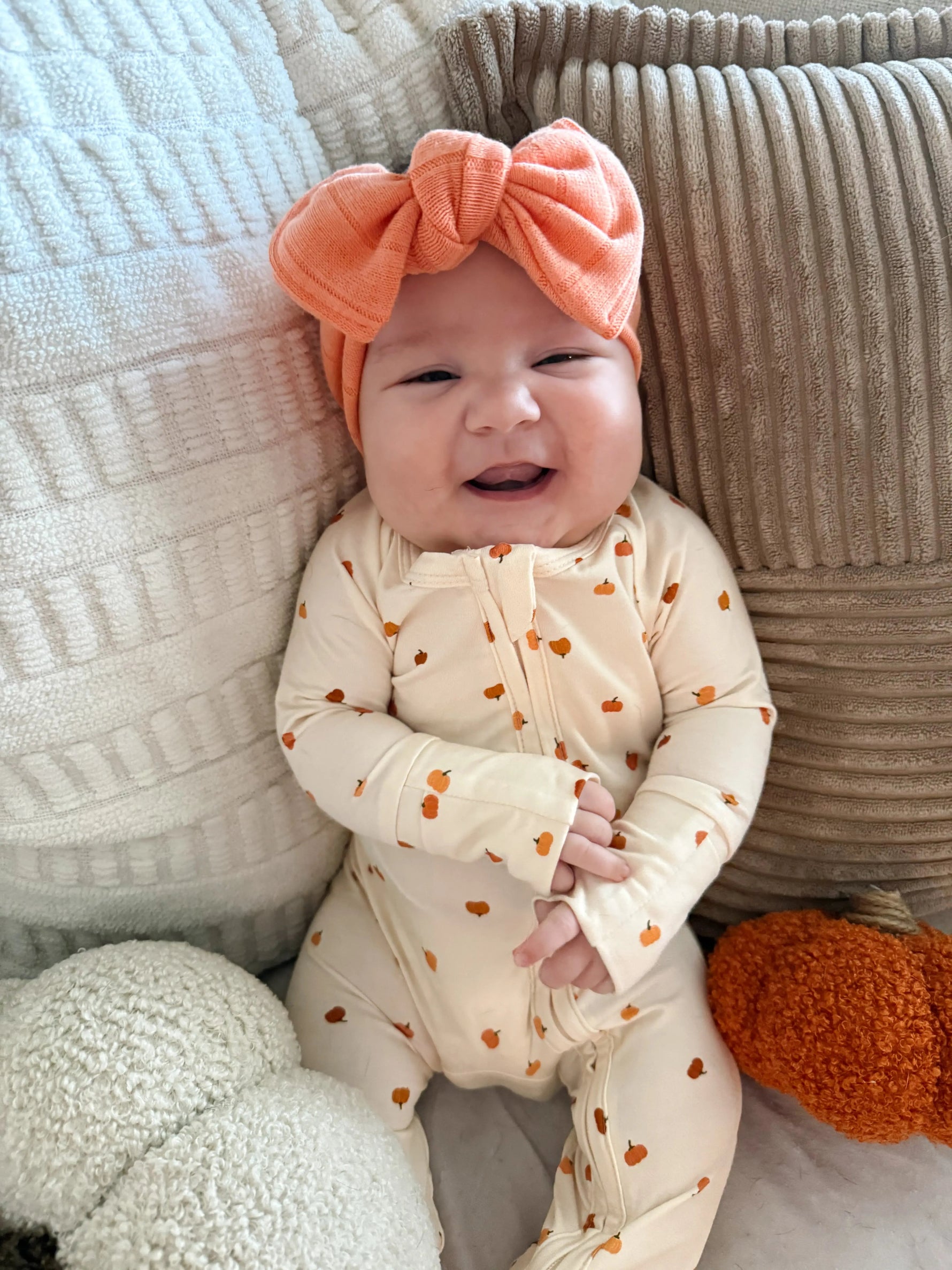 Little Joy Co. Little Pumpkin Bamboo Zippy Romper - 