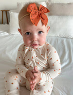 Little Joy Co. Little Pumpkin Bamboo Zippy Romper - 