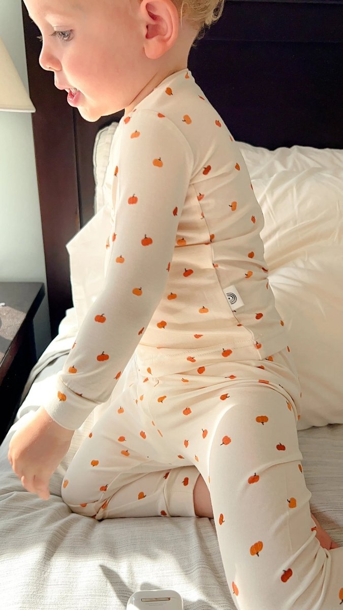 Little Joy Co. Little Pumpkin Two Piece Bamboo Pajama Set For Kids Cozy - Everetts Place Boutique - 