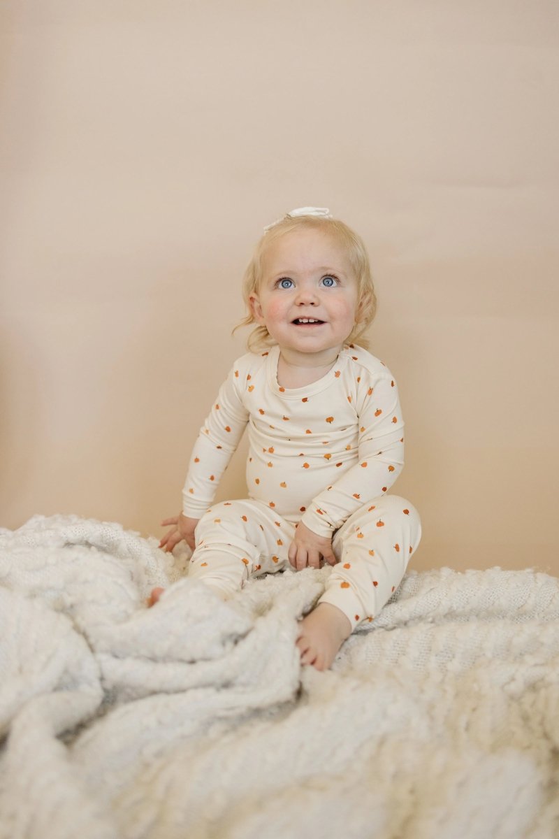 Little Joy Co. Little Pumpkin Two Piece Bamboo Pajama Set For Kids Cozy - Everetts Place Boutique - 