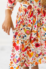 Mila & Rose ® Little Red Hen 3/4 Sleeve Pocket Twirl Dress - 
