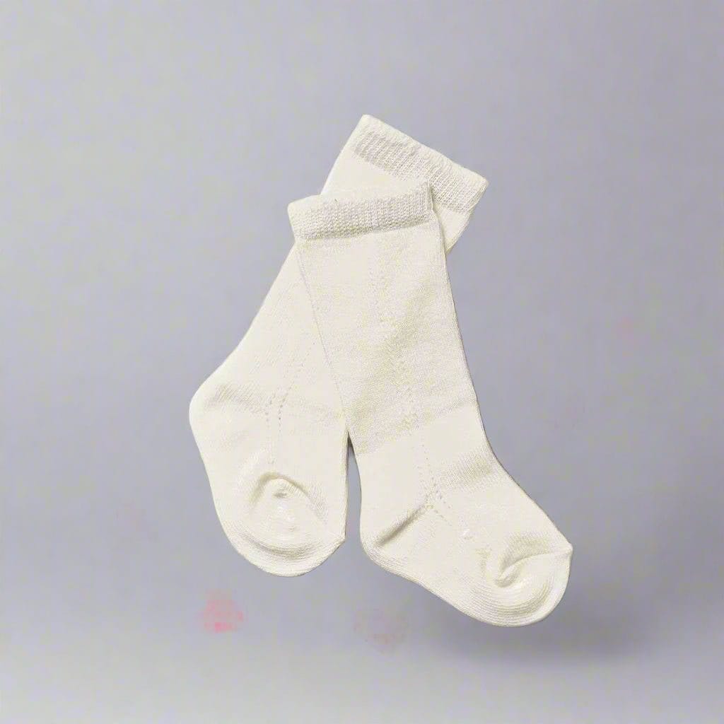 Little Love Bug Co. LLB baby eyelet knee high socks, 2 pairs