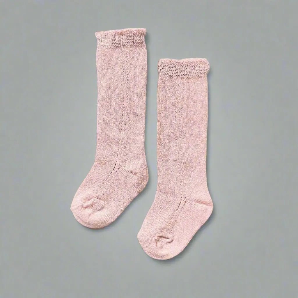 Little Love Bug Co. LLB Eyelet Knee High Socks (2 pairs in each order) - 