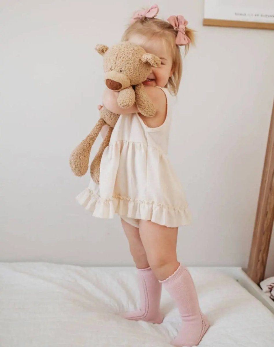 Little Love Bug Co. LLB Eyelet Knee High Socks (2 pairs in each order) - 