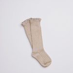 Wool Knee High Socks, Lace Top, 2-Pack by Little Love Bug Co.