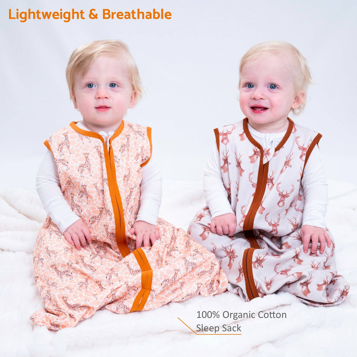 LollyBanks LollyBanks Organic Cotton Baby Sleep Sack 0.5 Tog Gentle GiantEveretts Place