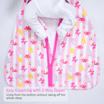 LollyBanks LollyBanks Organic Cotton Baby Sleep Sack 0.5 Tog Pink Balloon AnimalEveretts Place