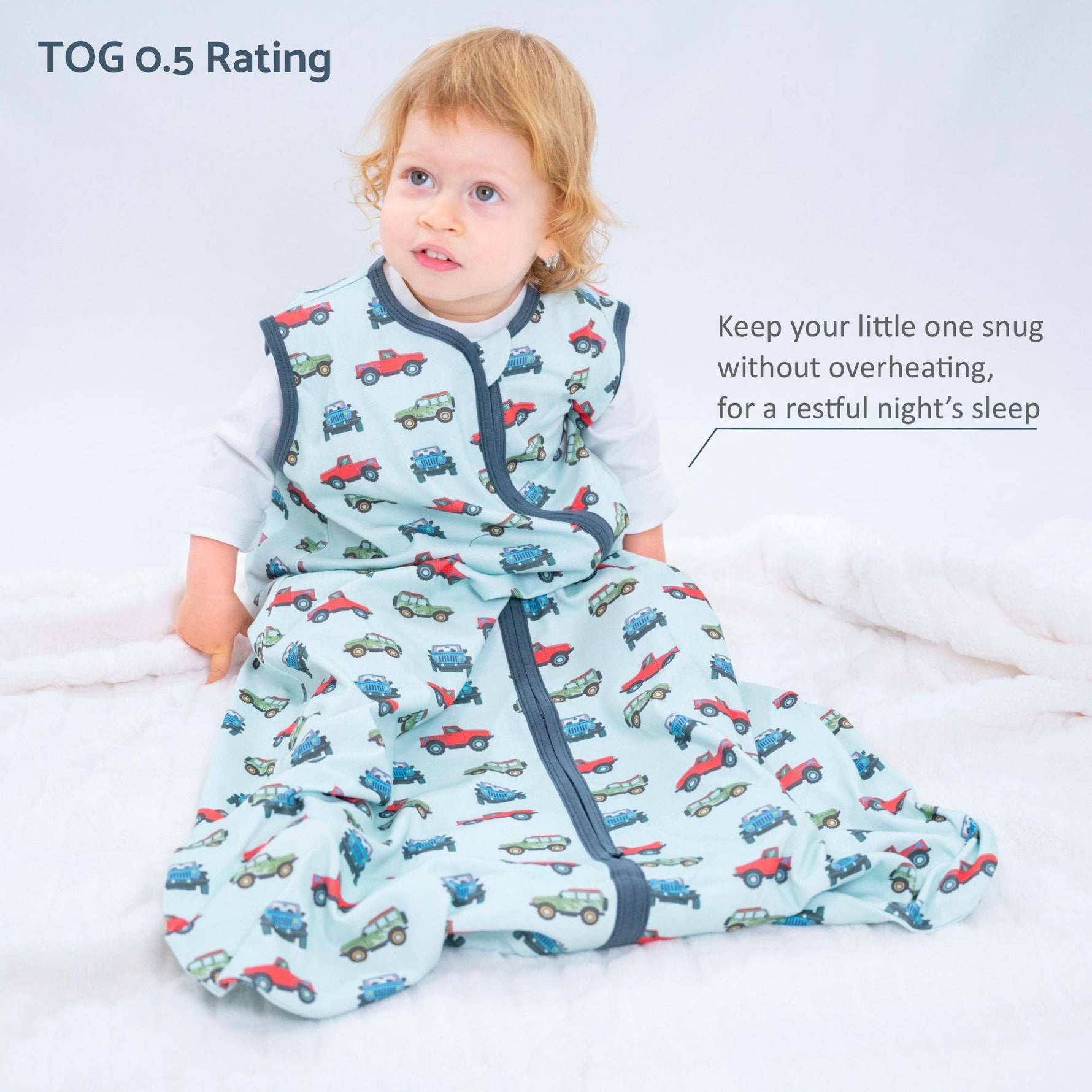 LollyBanks LollyBanks Organic Cotton Sleep Sack 0.5 TOG Adventure Is Calling Two Way ZipperEveretts Place