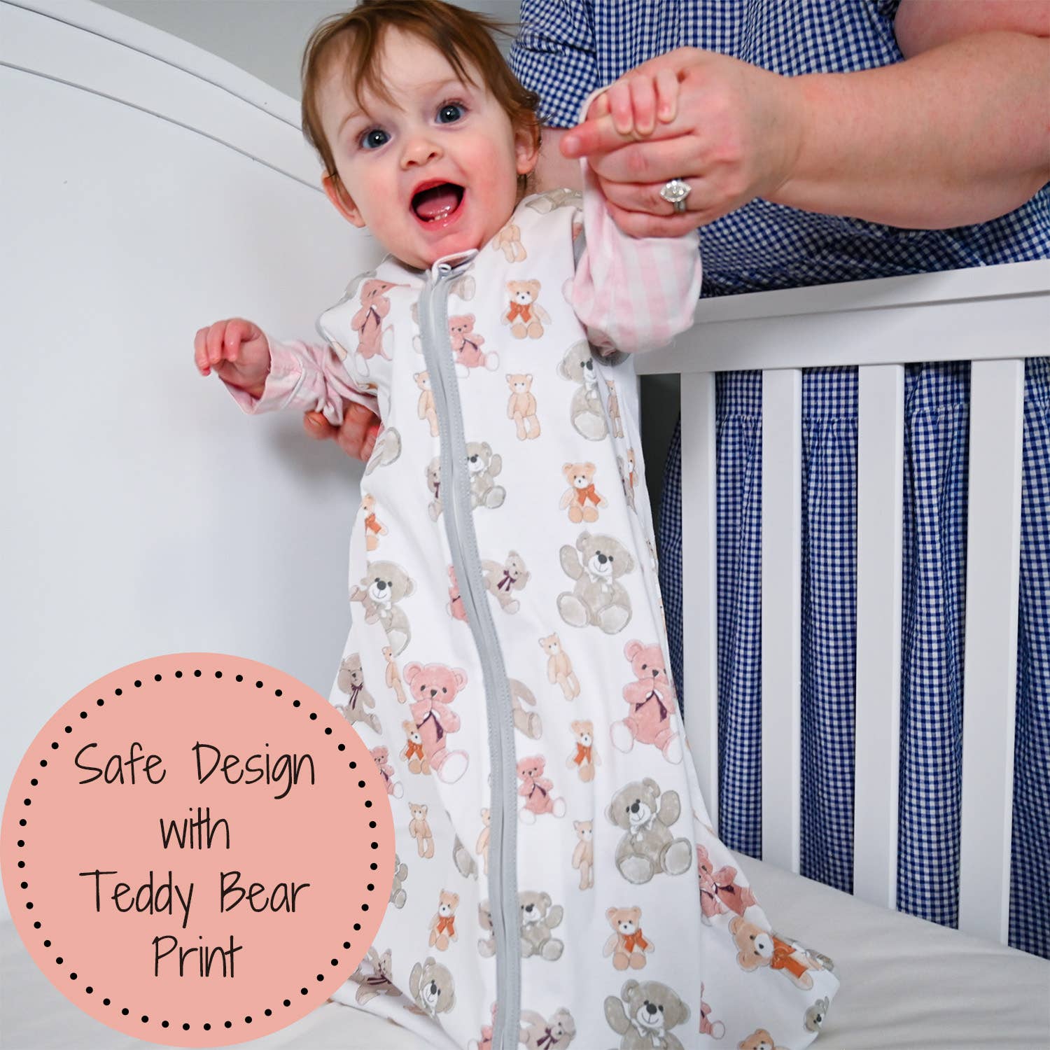 LollyBanks LollyBanks Organic Cotton Sleep Sack 0.5 Tog Bear Hugs ZipperEveretts Place