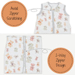 LollyBanks LollyBanks Organic Cotton Sleep Sack 0.5 Tog Bear Hugs ZipperEveretts Place
