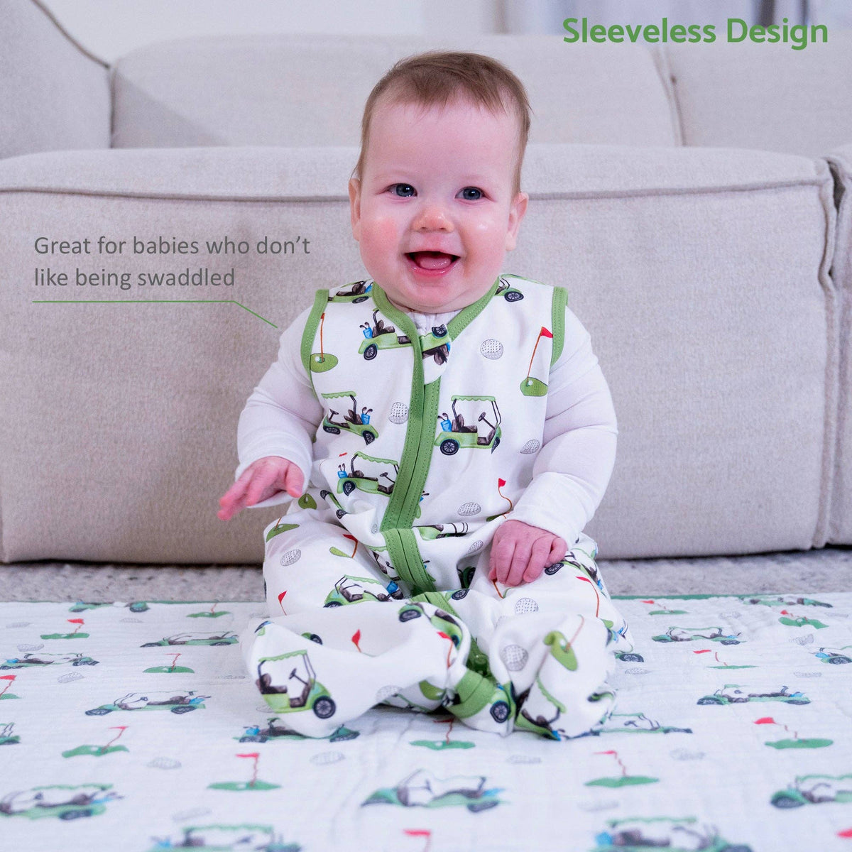 LollyBanks LollyBanks Organic Cotton Sleep Sack 0.5 TOG Golf A RoundEveretts Place