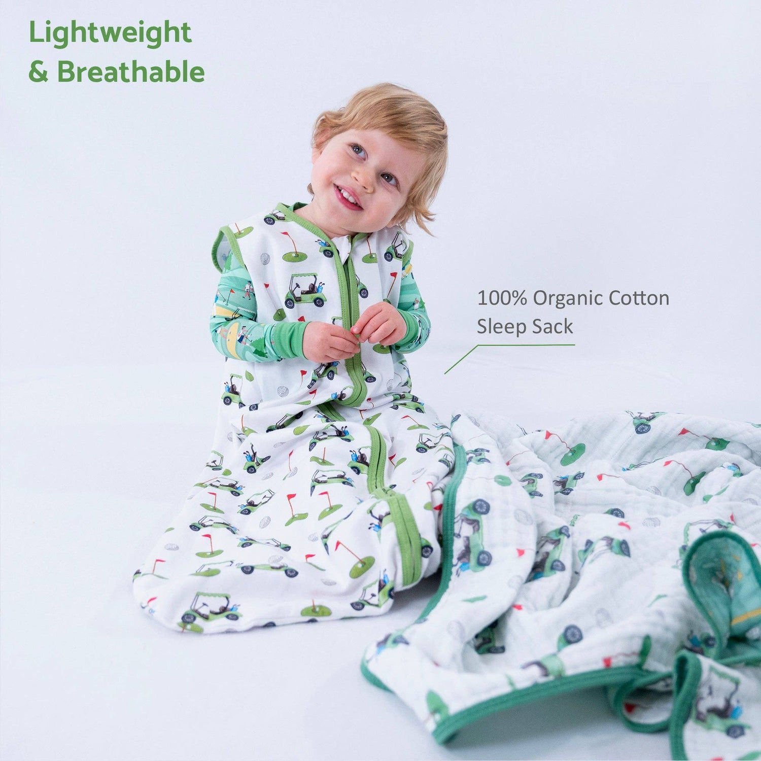LollyBanks LollyBanks Organic Cotton Sleep Sack 0.5 TOG Golf A RoundEveretts Place