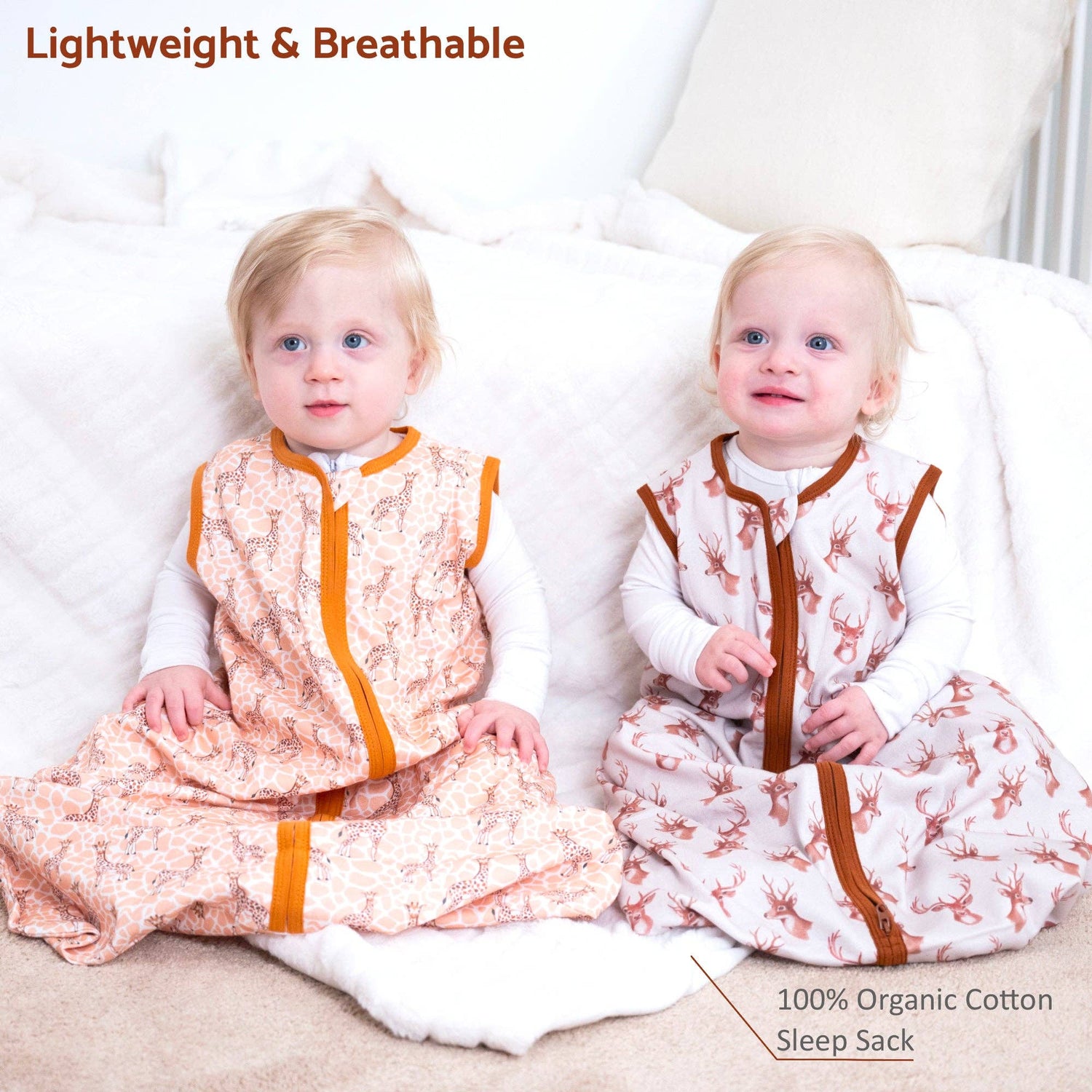 LollyBanks LollyBanks Organic Cotton Sleep Sack 0.5 Tog Oh DeerEveretts Place