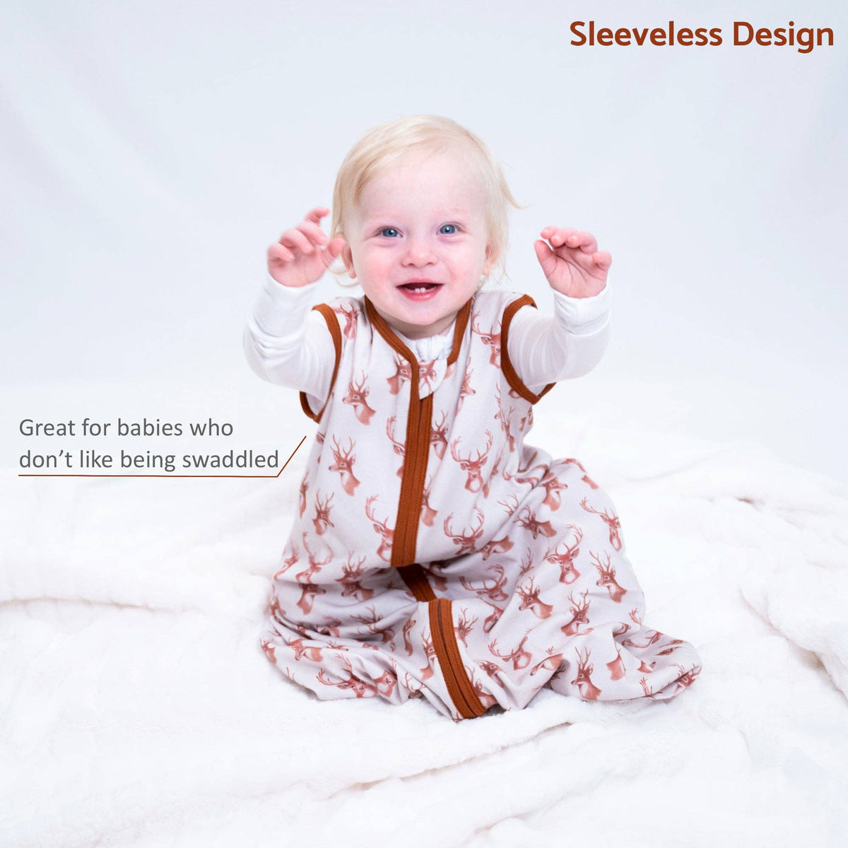 LollyBanks LollyBanks Organic Cotton Sleep Sack 0.5 Tog Oh DeerEveretts Place