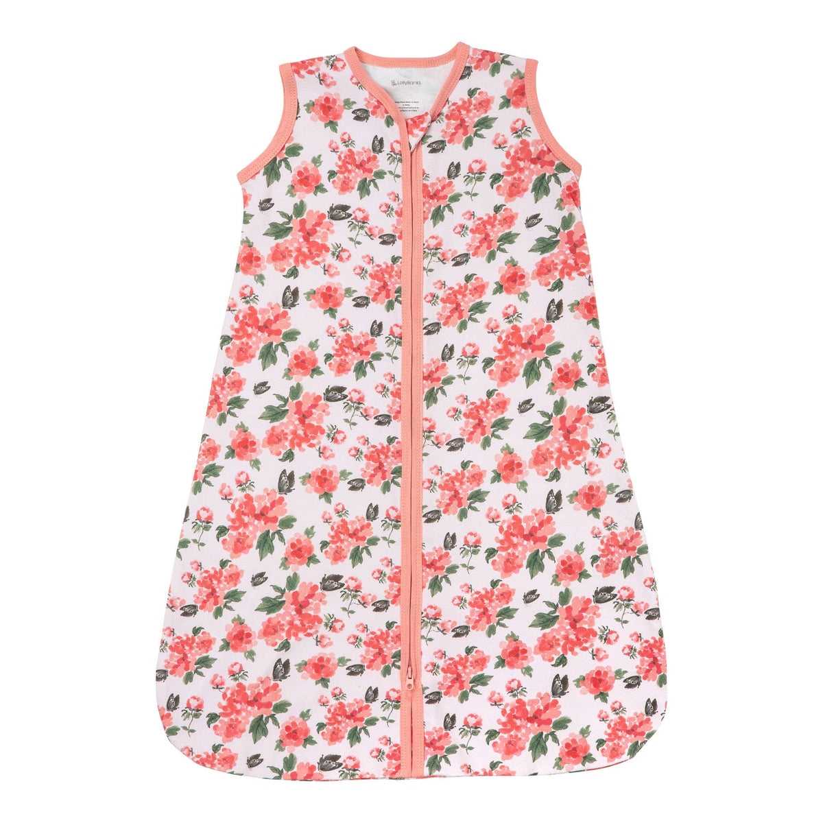 LollyBanks LollyBanks Organic Cotton Sleep Sack 0.5 TOG Pretty in Peony for BabyEveretts Place