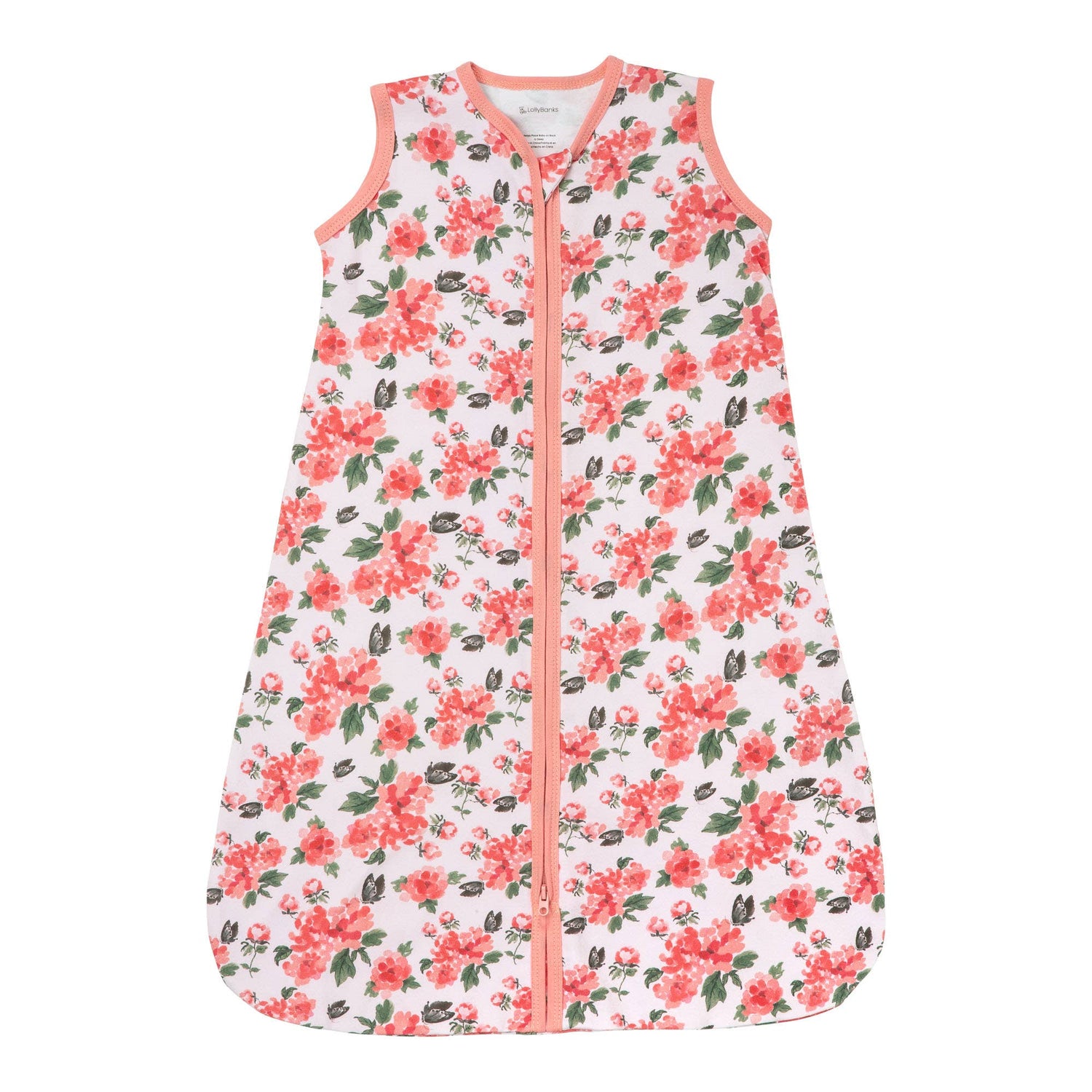 LollyBanks LollyBanks Organic Cotton Sleep Sack 0.5 TOG Pretty in Peony for BabyEveretts Place