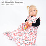 LollyBanks LollyBanks Organic Cotton Sleep Sack 0.5 TOG Pretty in Peony for BabyEveretts Place