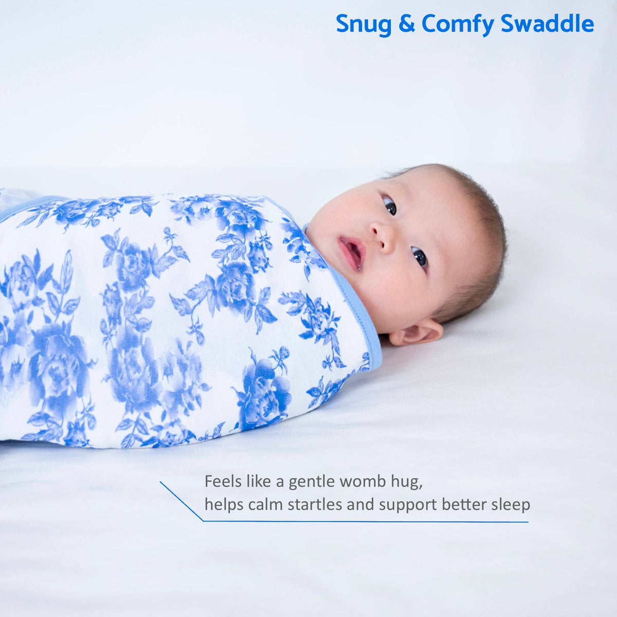 LollyBanks LollyBanks Organic Cotton Velcro Newborn Swaddle Sack PeonyEveretts Place