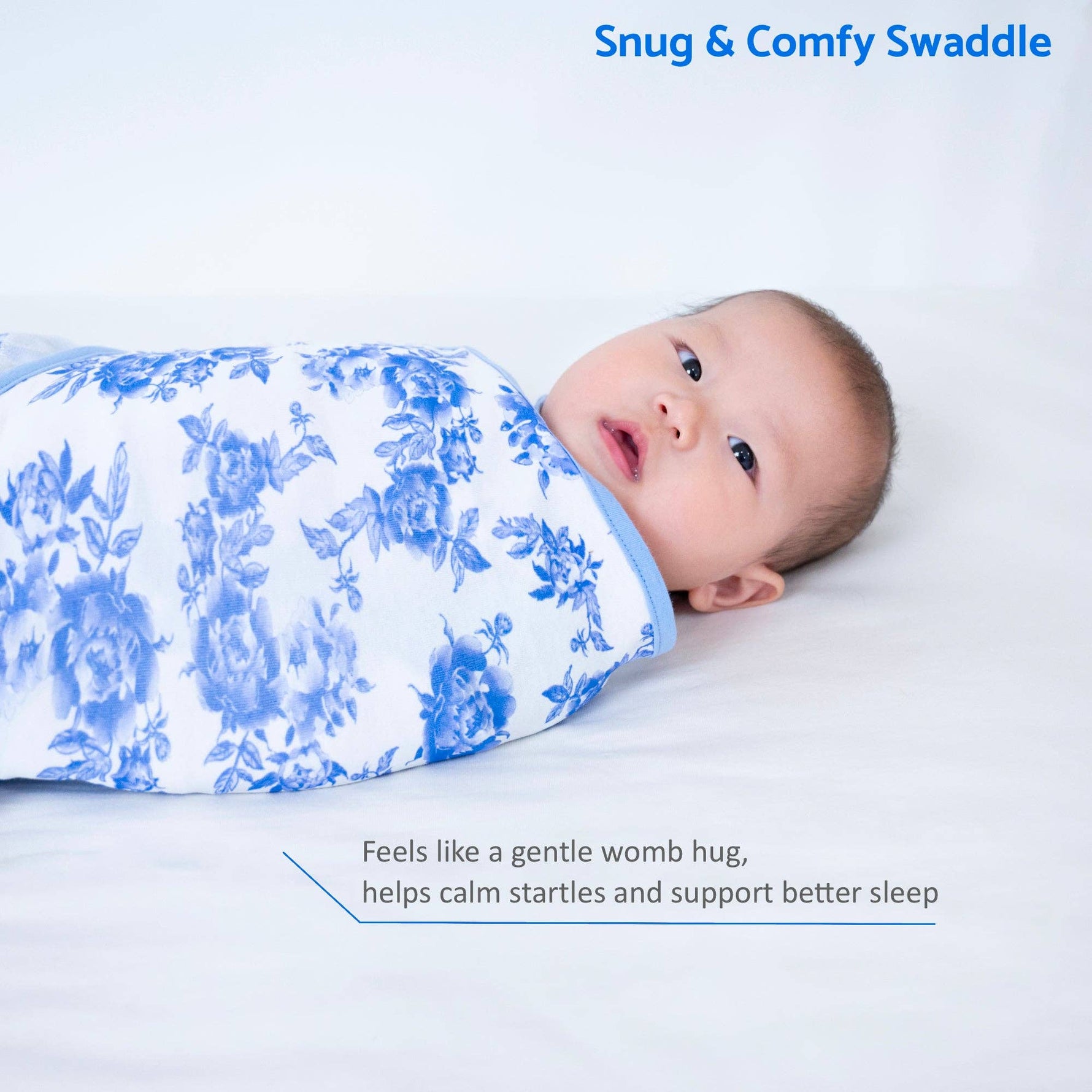 LollyBanks LollyBanks Organic Cotton Velcro Newborn Swaddle Sack PeonyEveretts Place