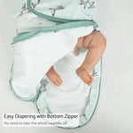 LollyBanks LollyBanks Organic Cotton Velcro Newborn Swaddle Sack Quackin Up Mallard DuckEveretts Place