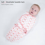 LollyBanks LollyBanks Organic Cotton Velcro Newborn Swaddle Sack With BowsEveretts Place