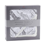 Newcastle Classics London Paris New York Bamboo Hooded Towel Set for Soft Baby Bathing - Baby & Toddler > Baby Bathing Bamboo Hooded Towel & Washcloth Set