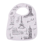 Newcastle Classics London Paris New York Soft Absorbent Feeding Bibs for Infants - 