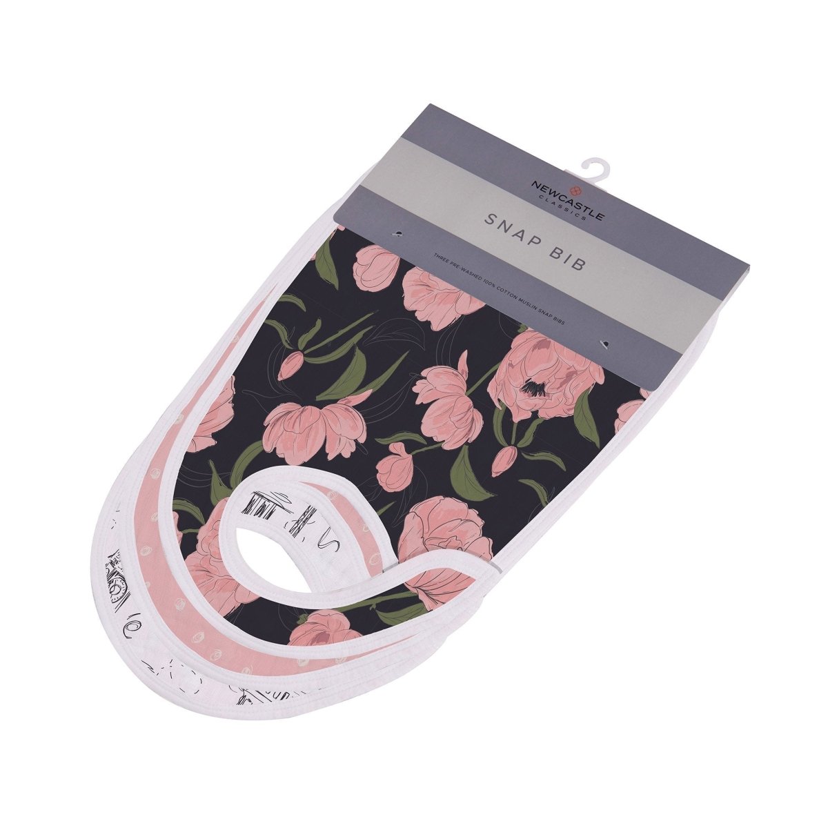 Newcastle Classics London Paris New York Soft Absorbent Feeding Bibs for Infants - 