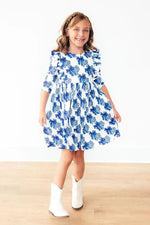 Mila & Rose ® Lone Star 3/4 Sleeve Ruffle Twirl Dress - 