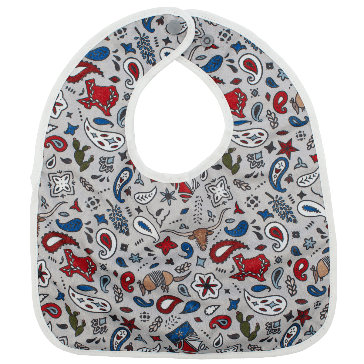 Texas Tushies Lone Star Machine Washable Water Resistant Baby Bib with Pocket for Easy Cleanup - 