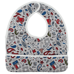 Texas Tushies Lone Star Machine Washable Water Resistant Baby Bib with Pocket for Easy Cleanup - 
