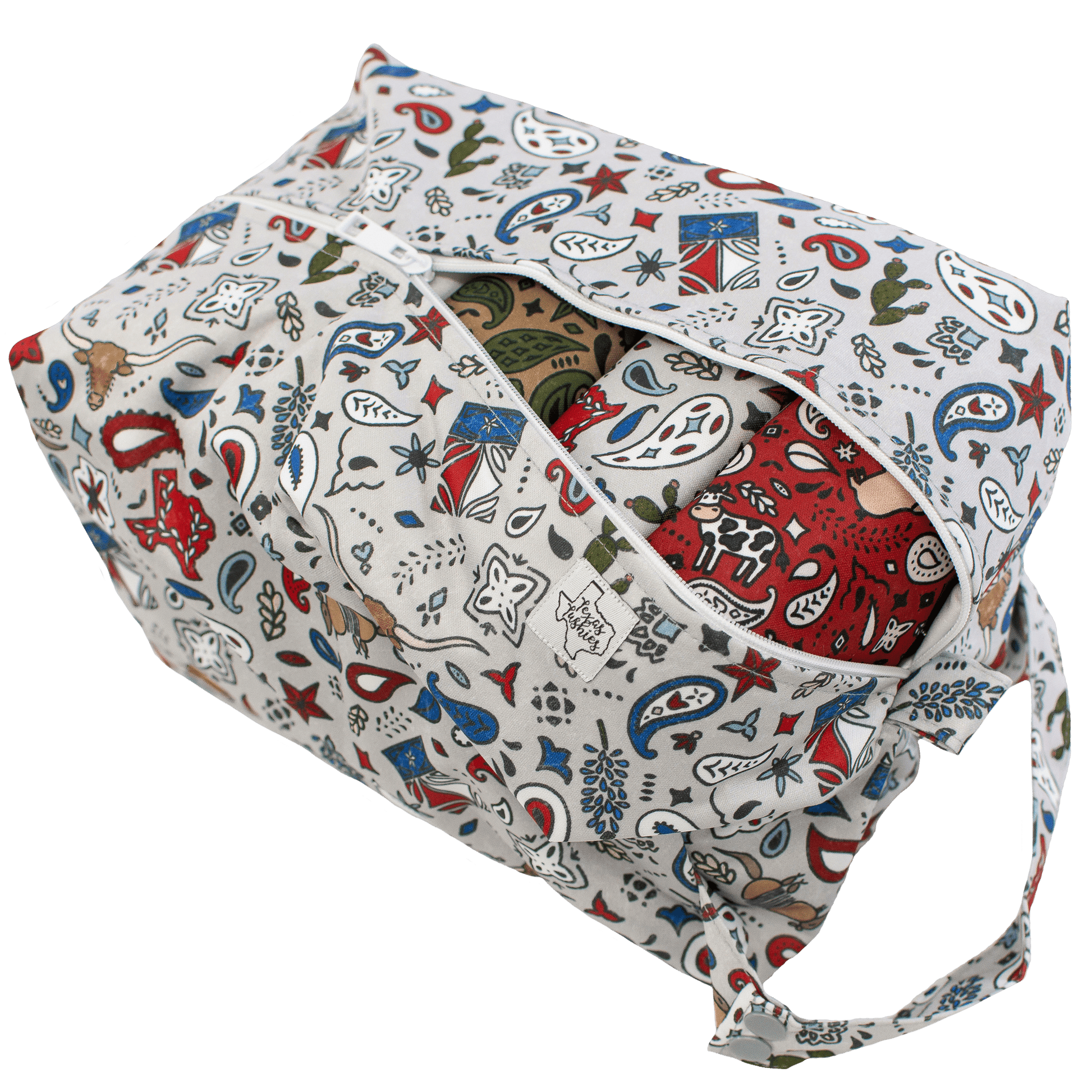 Lone Star Diaper Pod with Two Layers of PUL and Zipper Closure for Up to 12 Diapers Texas Tushies