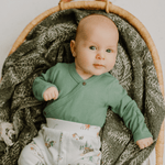 Finn + Emma Stylish Basil Green Long Bodysuit - Perfect for Any Occasion! -
