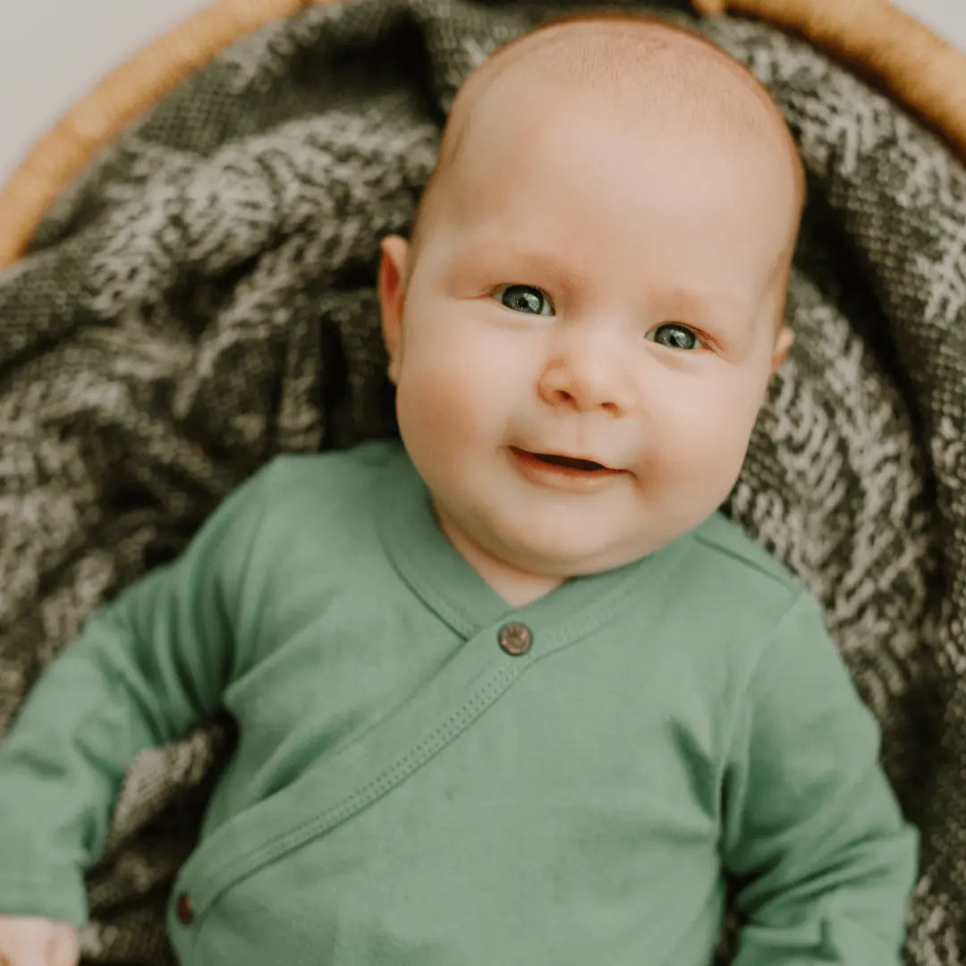 Finn + Emma long bodysuit | Basil Green - 