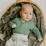 Finn + Emma long bodysuit | Basil Green - 