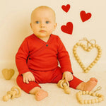 Finn + Emma long bodysuit | scarlet red - 