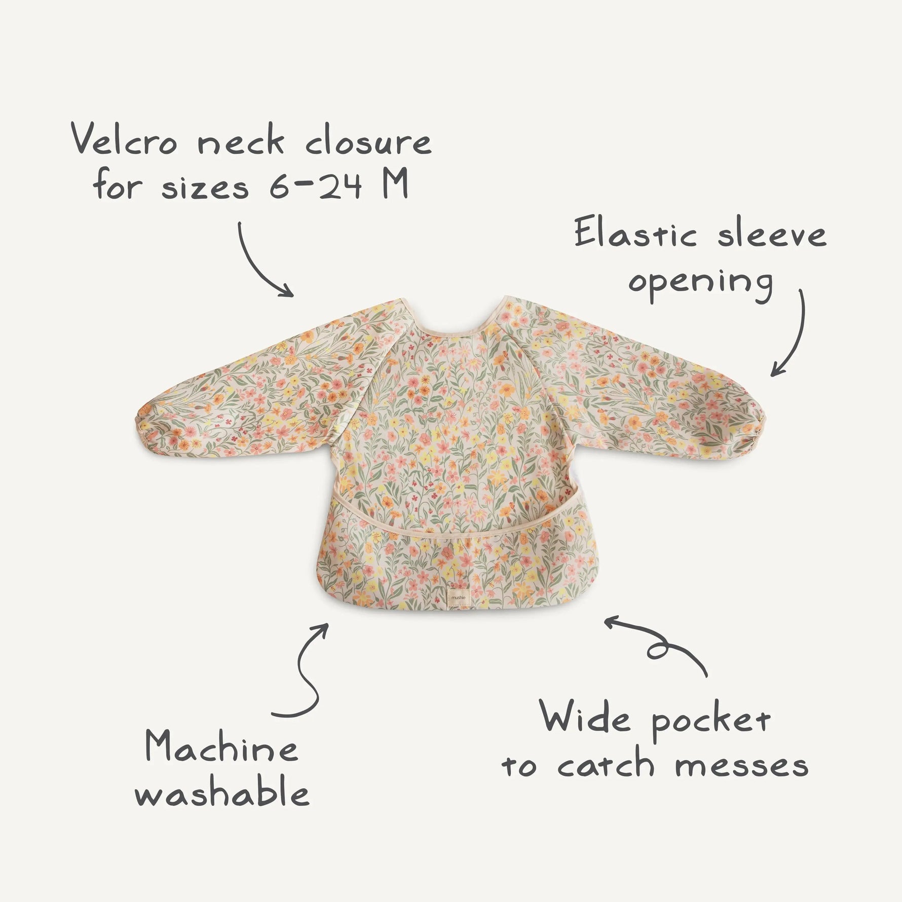Mushie Long Sleeve Bib - 