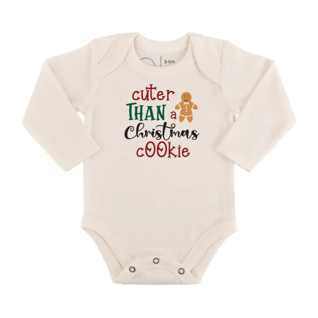 Finn + Emma long sleeve graphic bodysuit | christmas cookie - 