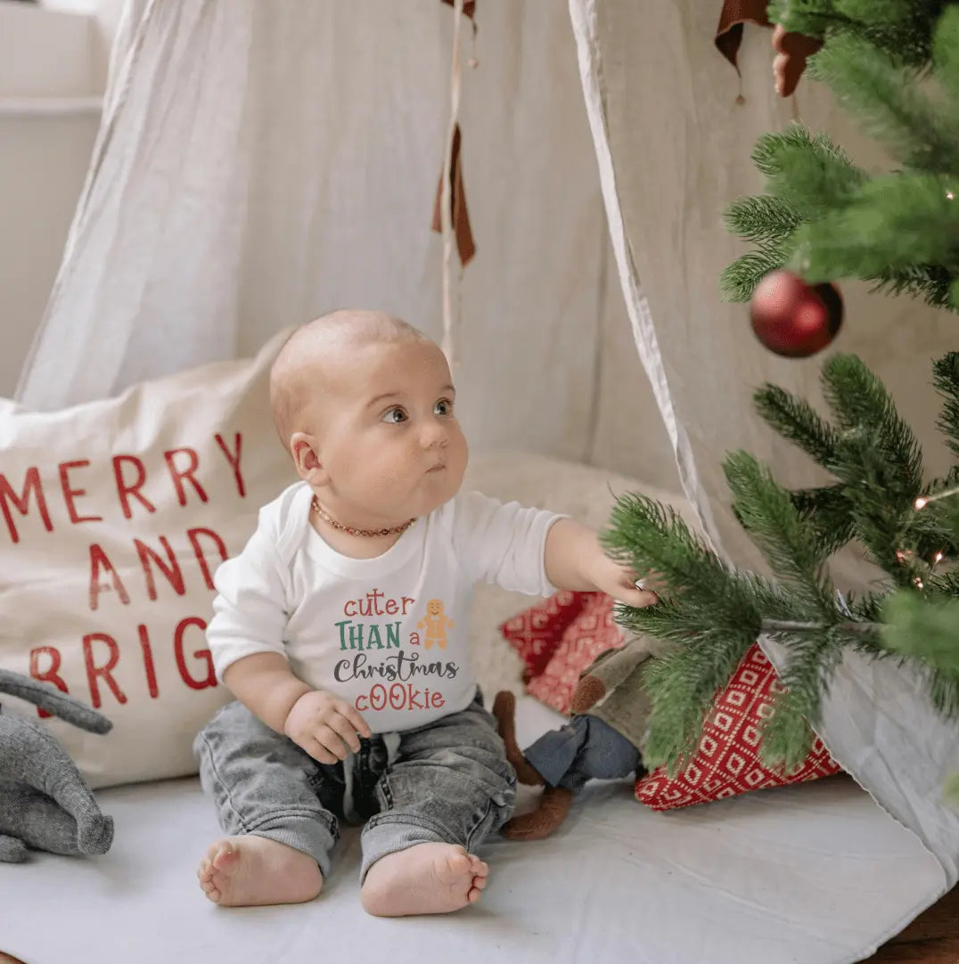 Finn + Emma long sleeve graphic bodysuit | christmas cookie - 