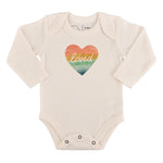 Finn + Emma long sleeve graphic bodysuit | loved rainbow heart - 