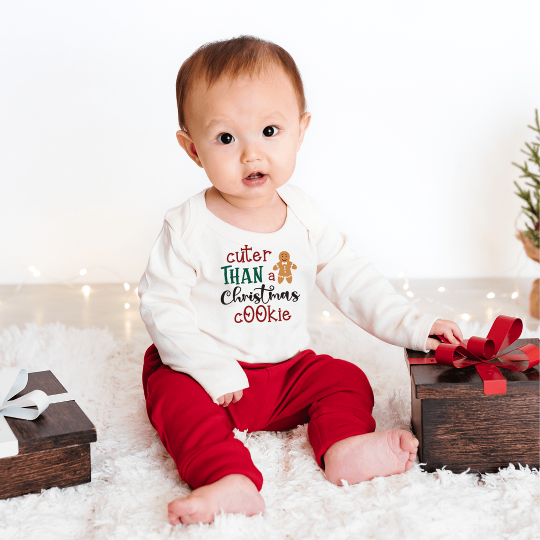 Finn + Emma long sleeve graphic bodysuit | christmas cookie - 