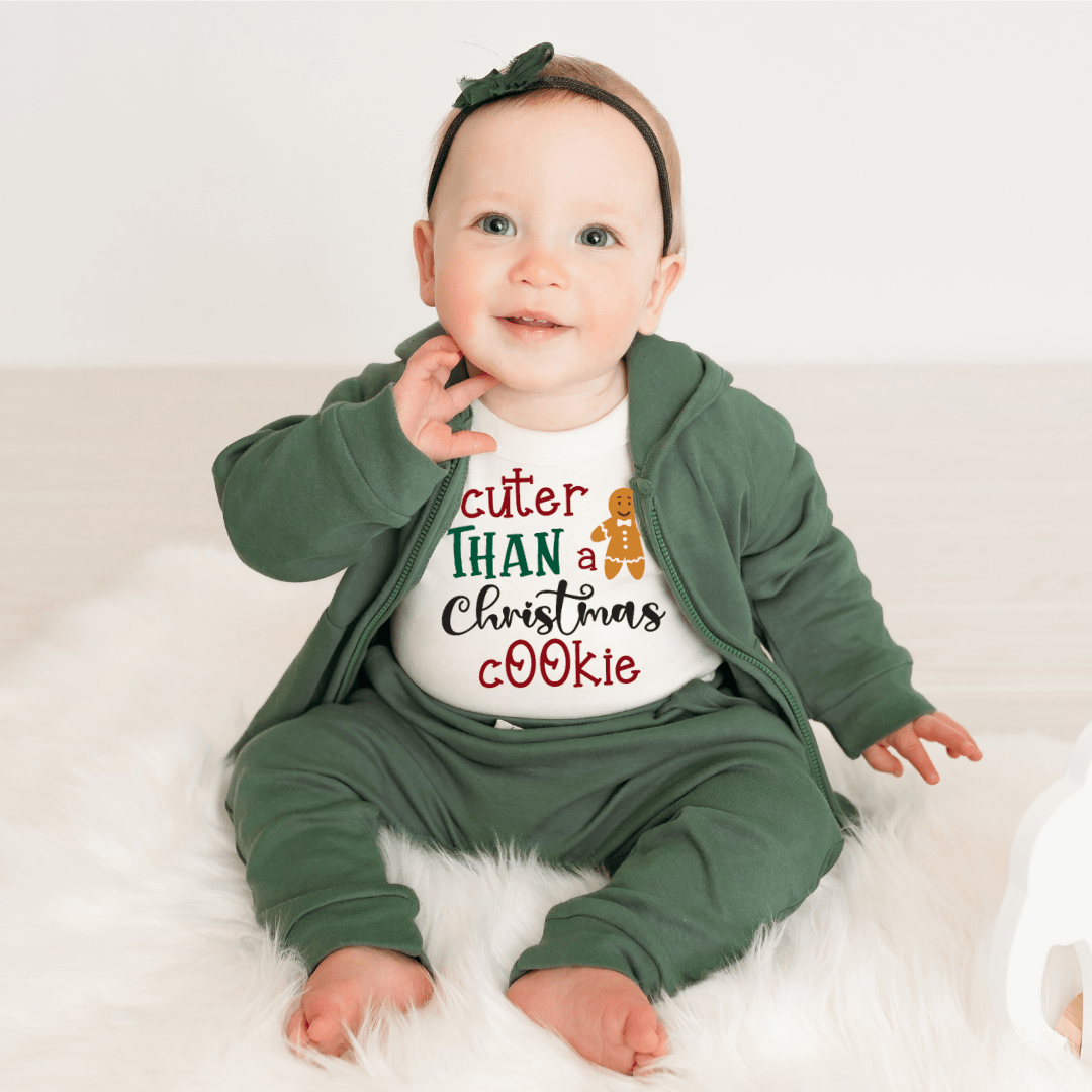 Finn + Emma long sleeve graphic bodysuit | christmas cookie - 