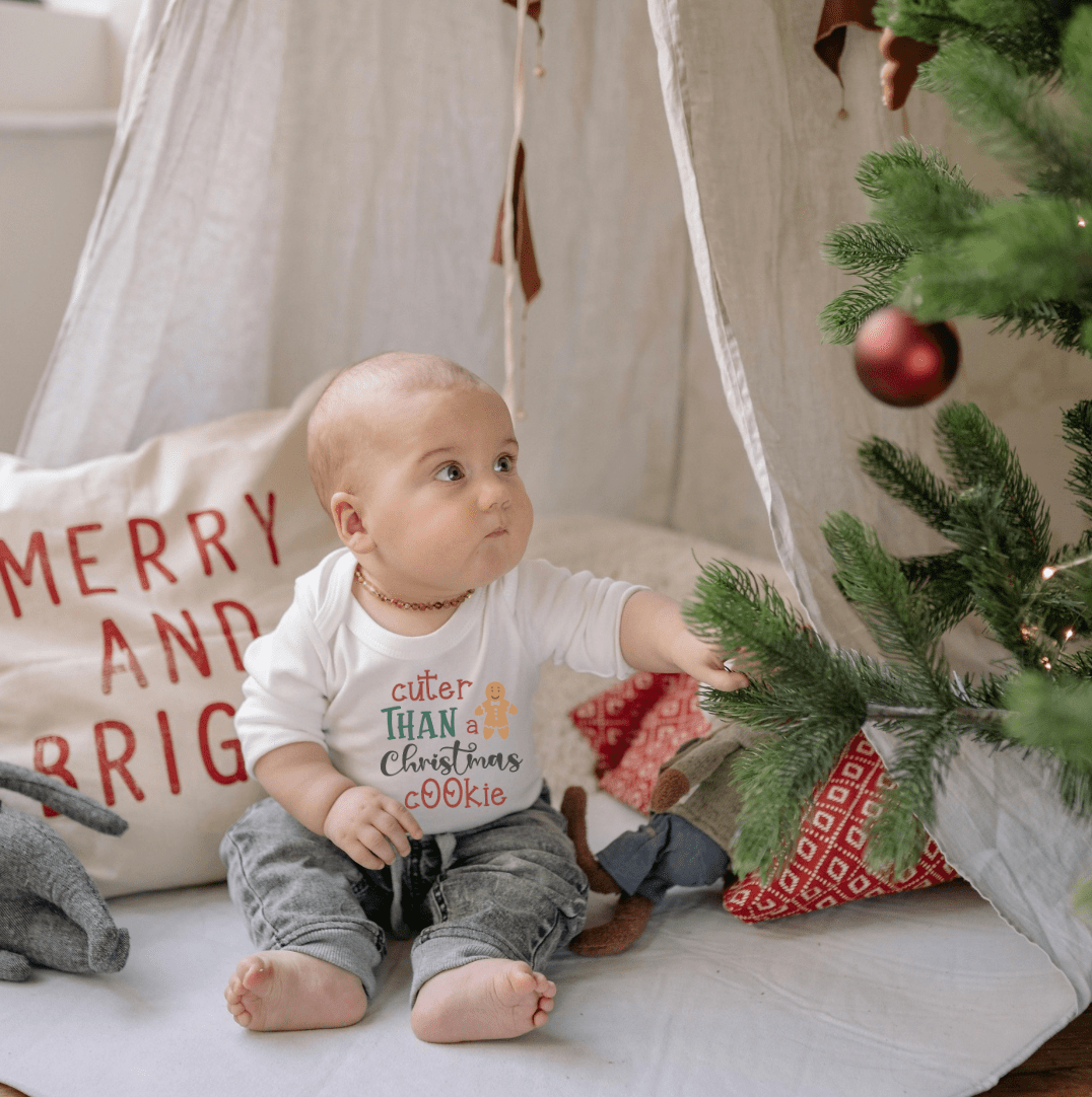 Finn + Emma long sleeve graphic bodysuit | christmas cookie - 