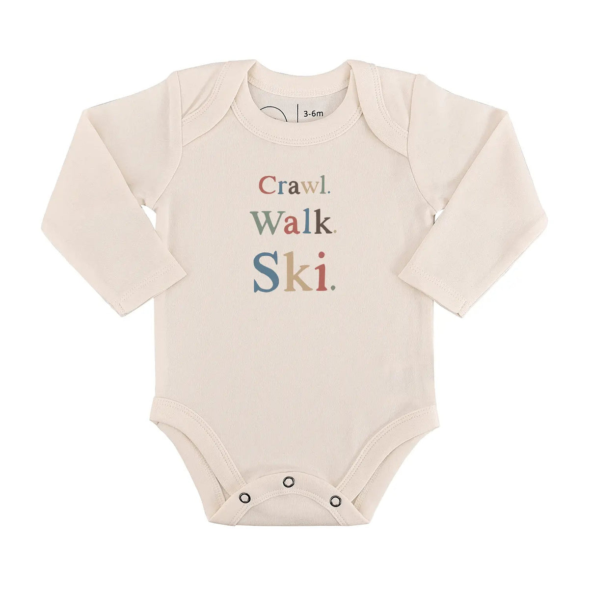 Finn + Emma long sleeve graphic bodysuit | crawl walk ski - 