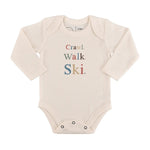 Finn + Emma long sleeve graphic bodysuit | crawl walk ski - 
