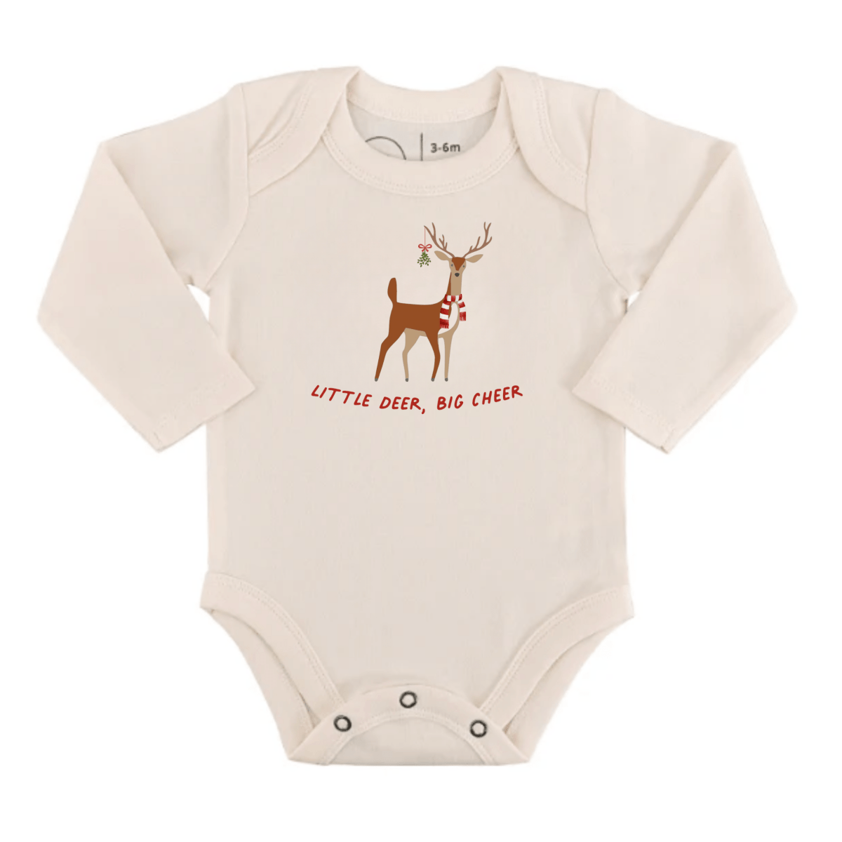 Finn + Emma long sleeve graphic bodysuit | little deer big cheer - 